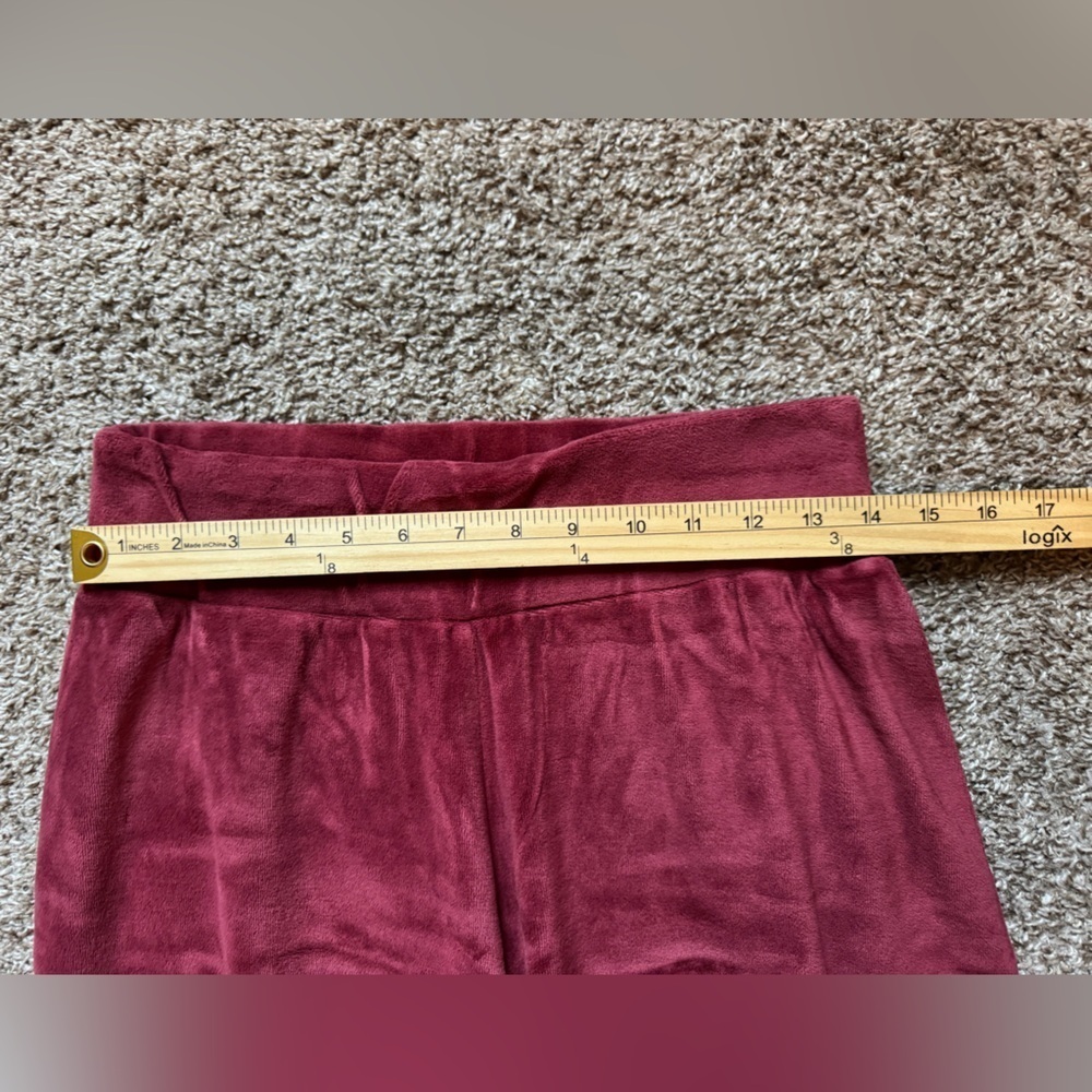 Matilda Jane Red Velour Pants Flare/Ruffle Bottom - Picture 6 of 8